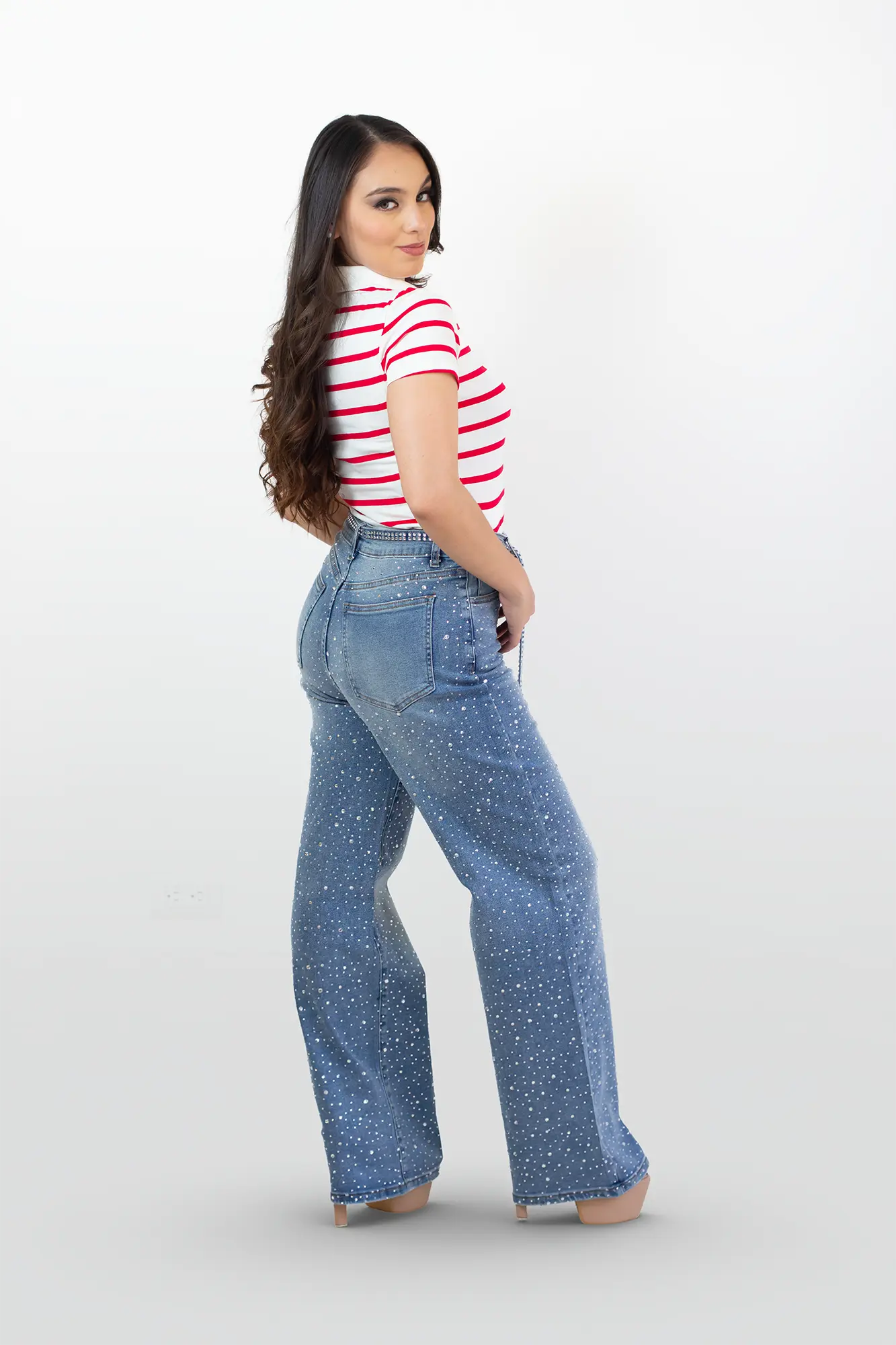 Blusa satinada con cuello halter